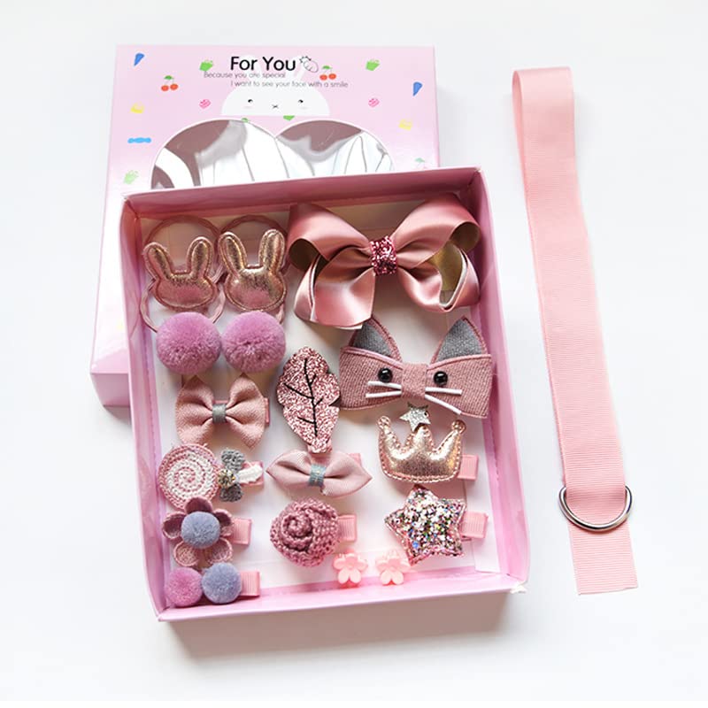 18pc Hair Accessories Combo Set, Clips & Ponytail Holders